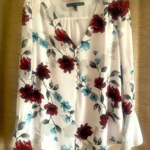 White House Black Market floral blouse
